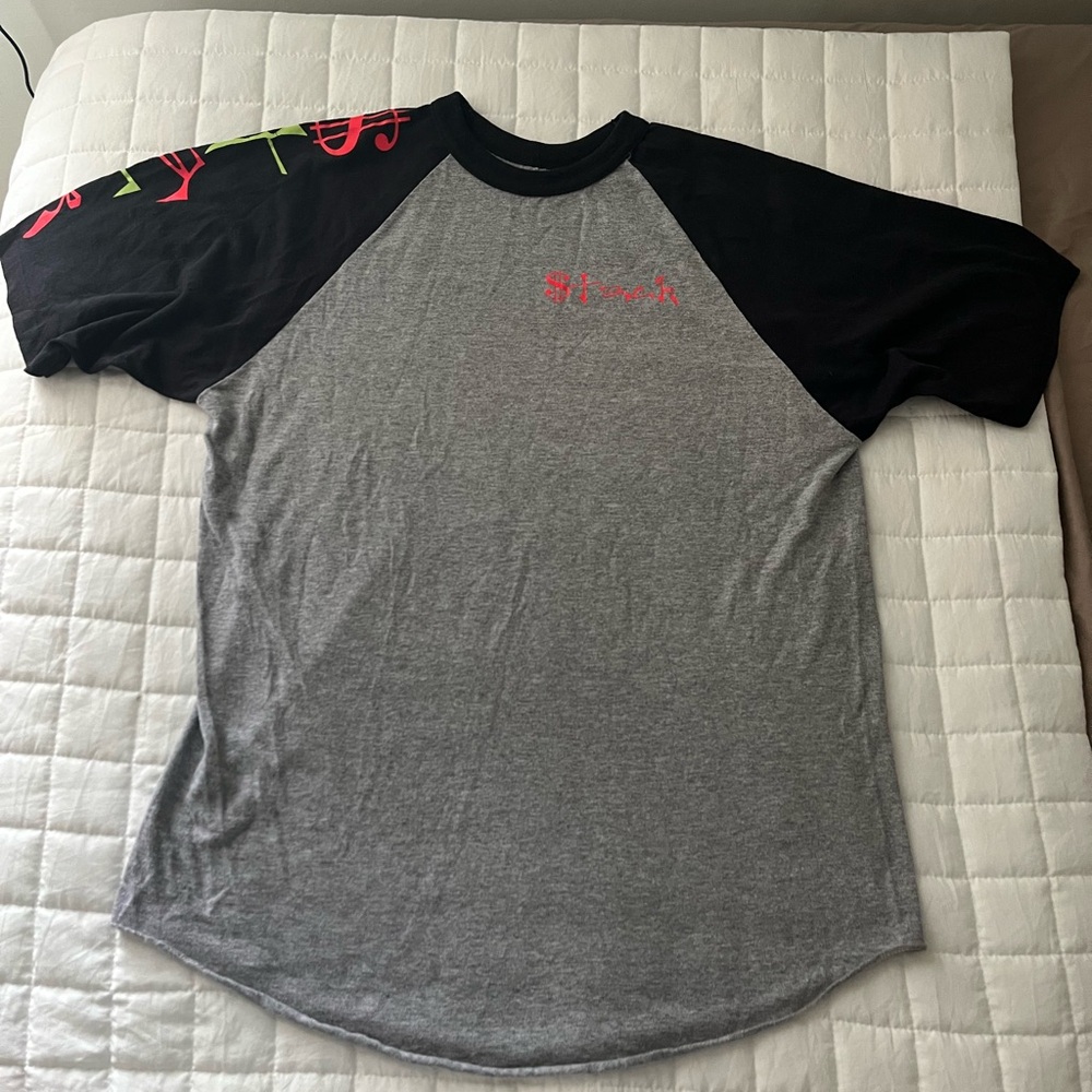 STACK - GRAPHIC TEE - fun and cool baseball style.  One Size (approx M/L)